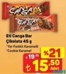 ETİ CANGA BAR ÇİKOLATA 45 G